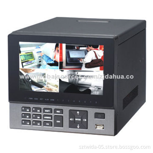 4/8-channel 960H 4HDD ATM Standalone DVR, Built-in 7-inch Screen